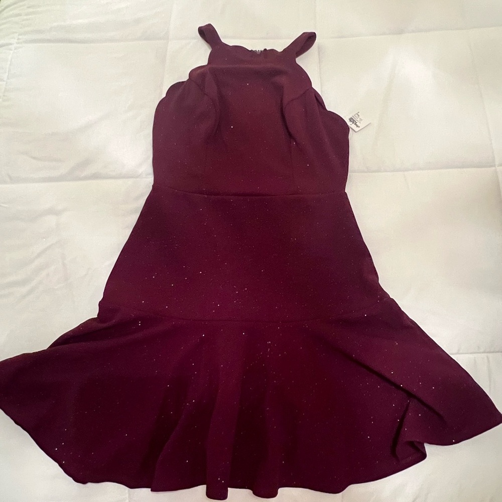 Elegant Burgundy Kids Dress